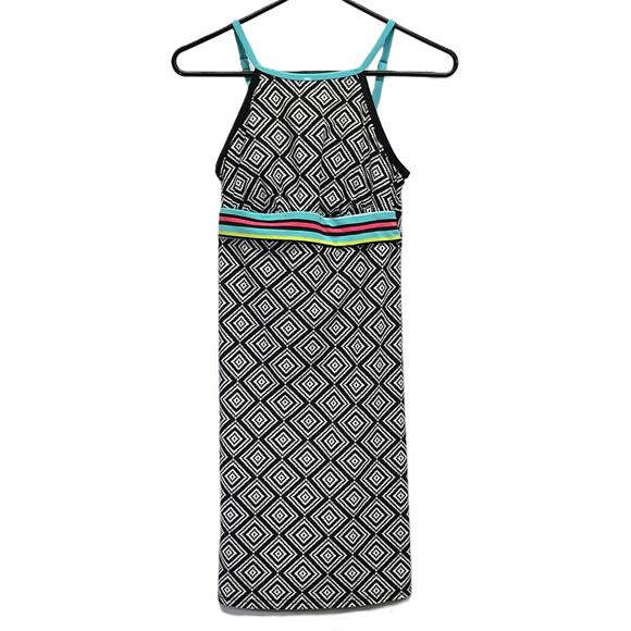 Title nine Other - Title Nine Black White Geo Print Swim Dress UPF 50 Beach Extra Small